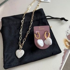 Heart Necklace and Earring Set